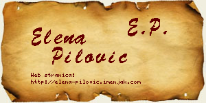 Elena Pilović vizit kartica